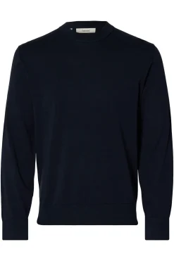 Selected Jersey ligero 100% algodón orgánico Azul marino Clearance