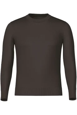 Selected Jersey ligero 100% algodón orgánico Marr&oacute;n oscuro Discount