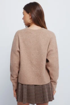 Springfield Jersey liso cuello redondo nude Discount