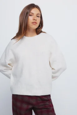 Springfield Jersey liso cuello redondo nude Outlet