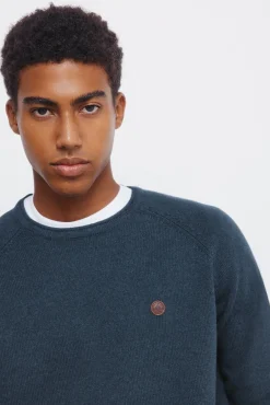 Springfield Jersey liso cuello rulo azul