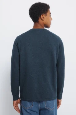 Springfield Jersey liso cuello rulo azul