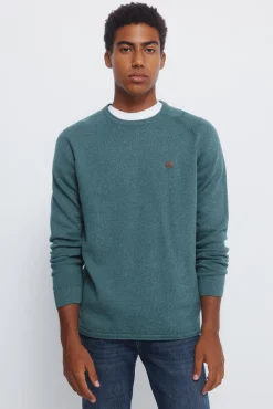 Springfield Jersey liso cuello rulo azul New