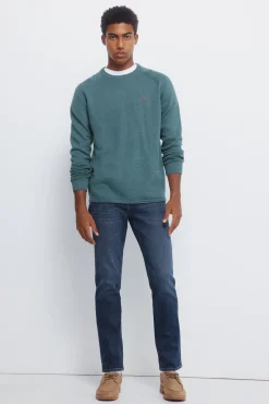 Springfield Jersey liso cuello rulo azul New