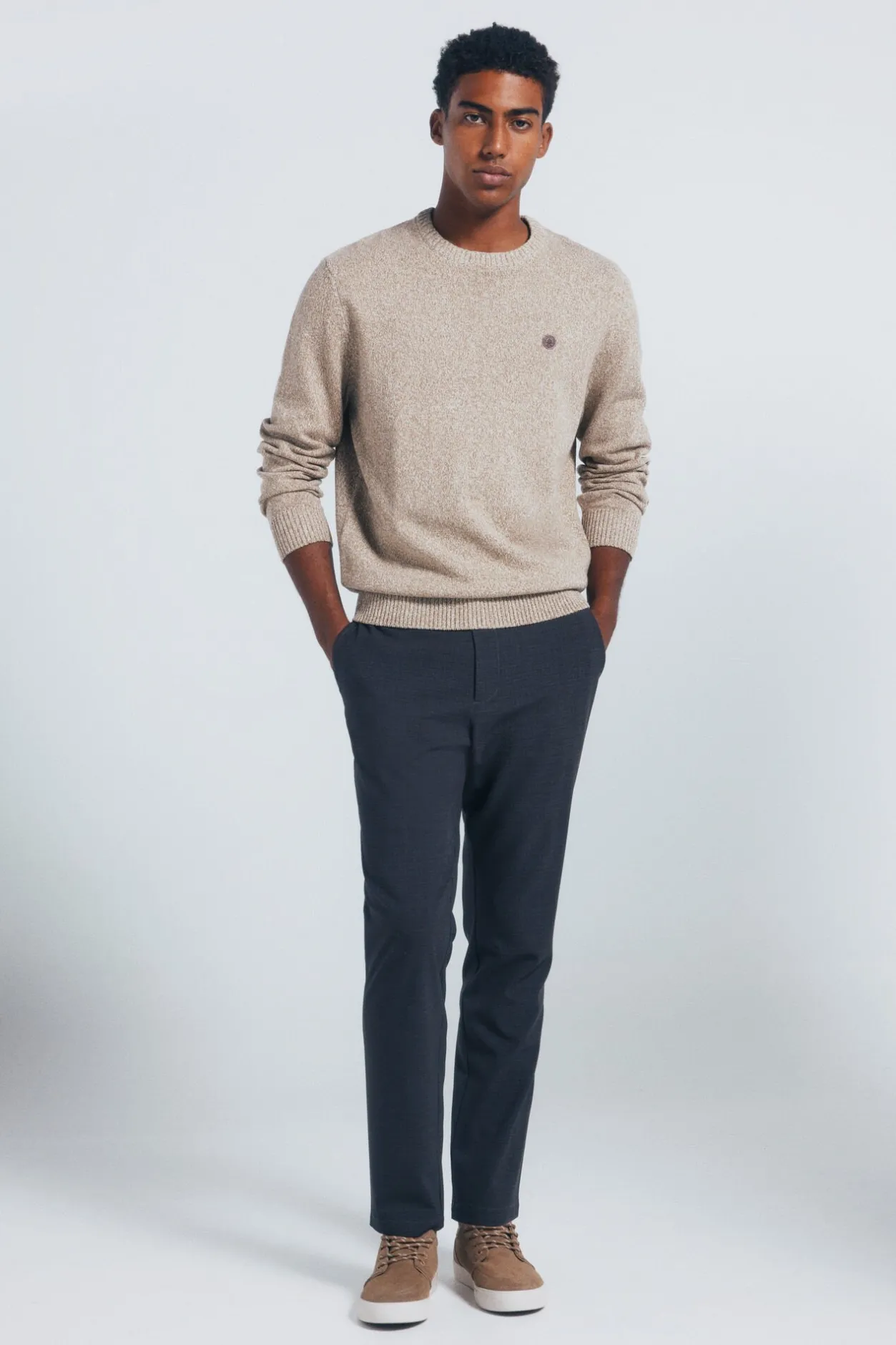 Springfield Jersey liso fantasía torzal beige Discount