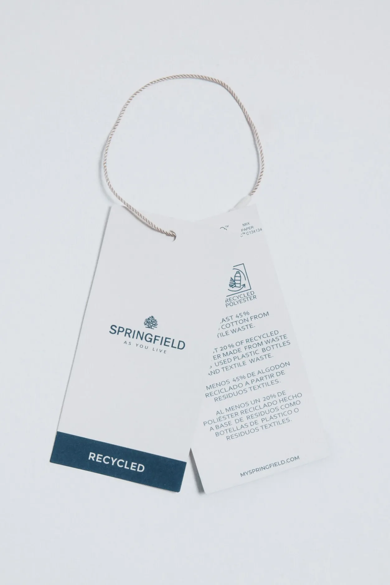 Springfield Jersey liso fantasía torzal beige Discount