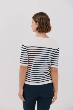 Cortefiel Jersey manga corta Estampado azul Outlet