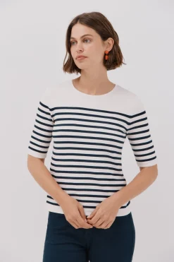 Cortefiel Jersey manga corta Estampado azul Outlet