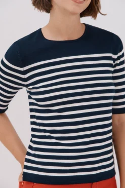 Cortefiel Jersey manga corta Azul marino New