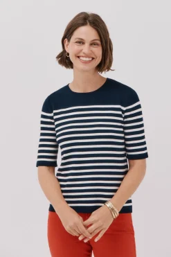 Cortefiel Jersey manga corta Azul marino New