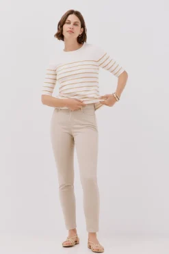 Cortefiel Jersey manga corta Marfil Best