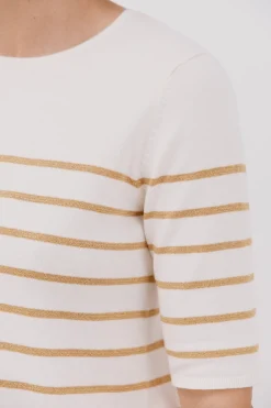 Cortefiel Jersey manga corta Marfil Best