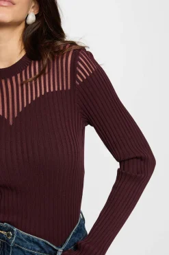 Morgan Jersey manga larga Granate Sale