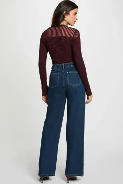 Morgan Jersey manga larga Granate Sale