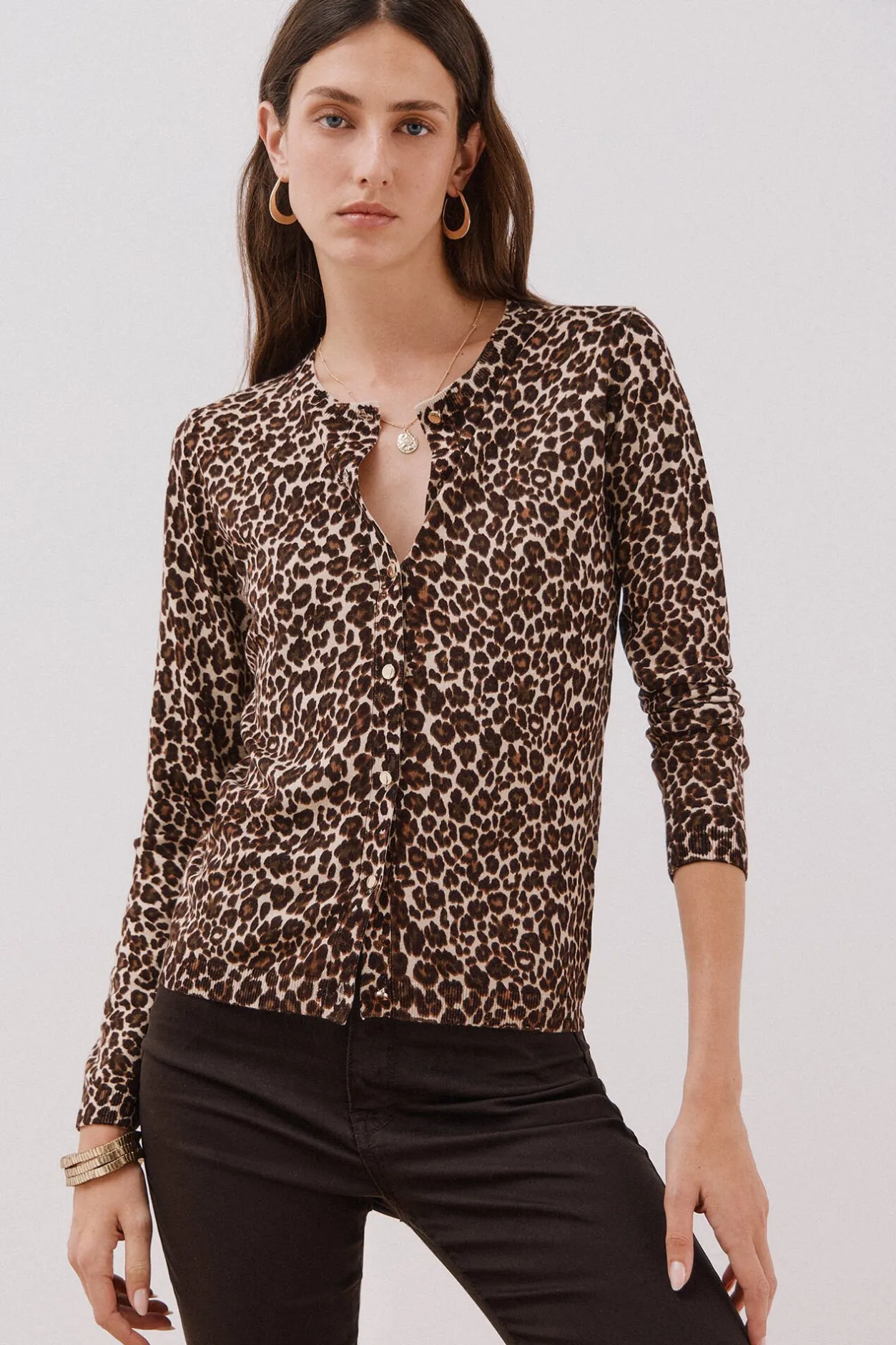 Cortefiel Jersey manga larga Estampado marrón Online