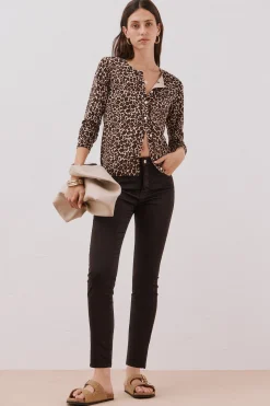 Cortefiel Jersey manga larga Estampado marrón Online