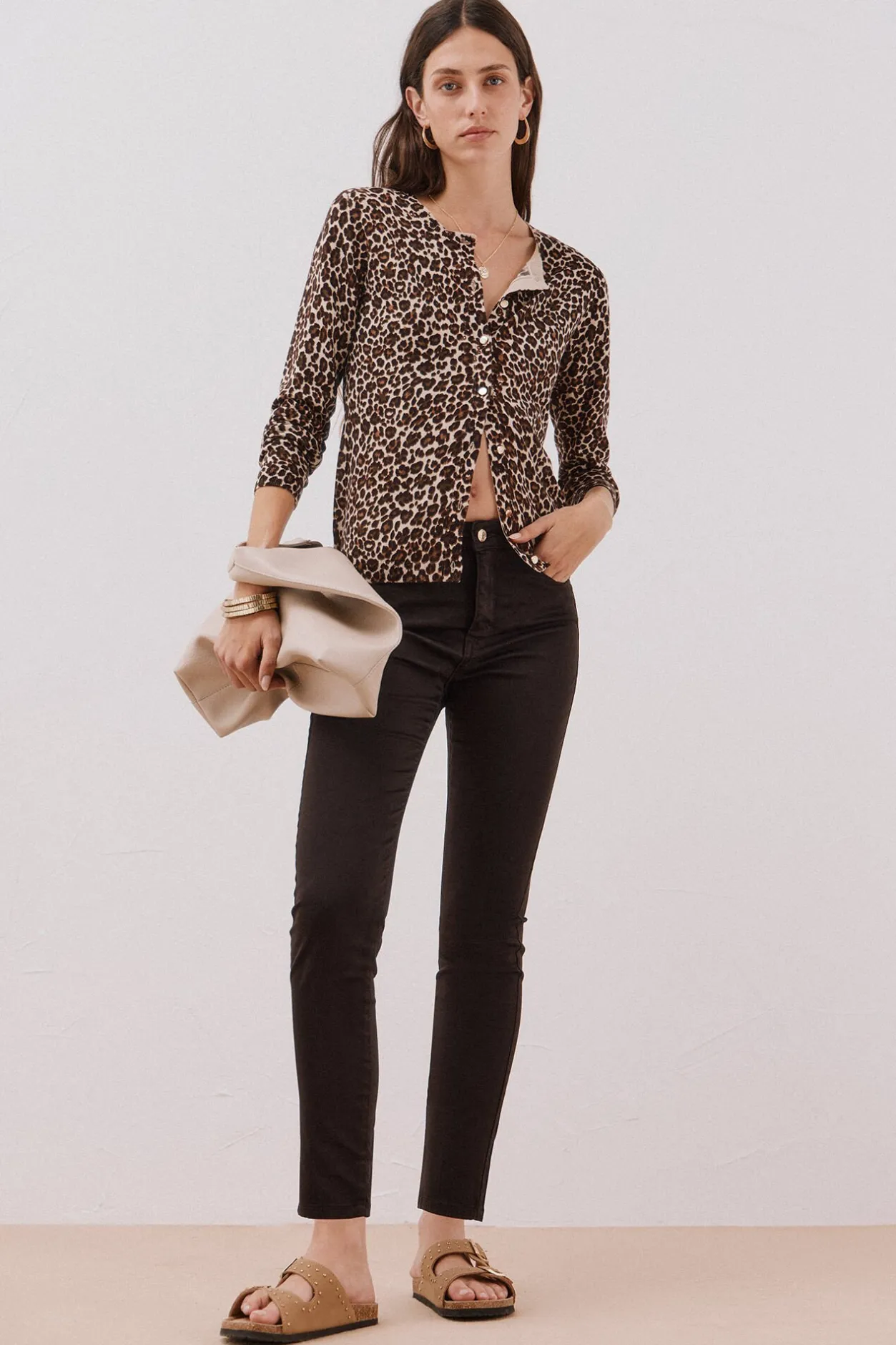 Cortefiel Jersey manga larga Estampado marrón Online