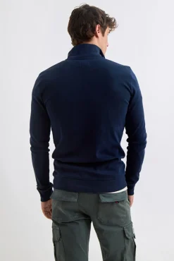 Williot Jersey Media Cremallera Contraste Azul marino Discount