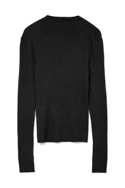 Vero Moda Jersey micro canalé Negro Sale