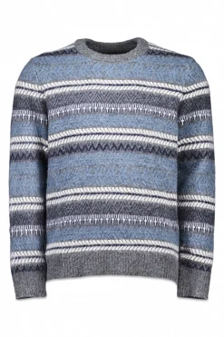 OOTO Jersey navideño cuello caja Estampado gris