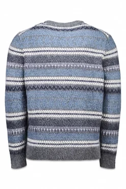 OOTO Jersey navideño cuello caja Estampado gris