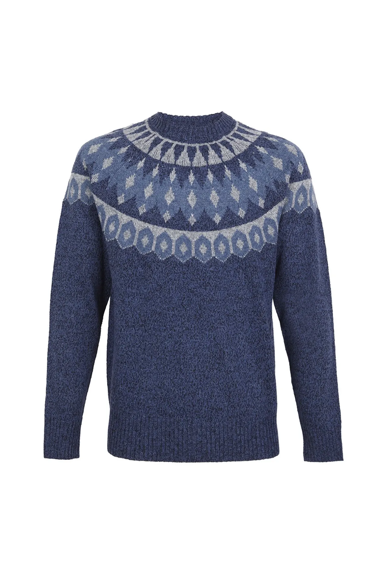 Cortefiel Jersey navideño fantasía lana cuello caja Azul marino Online