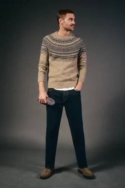 OOTO Jersey navideño jacquard cuello caja Beige Best