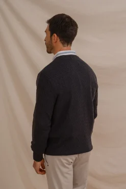 Celopman Jersey Nudos Cuello Caja azul Sale