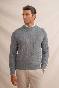 Celopman Jersey Nudos Cuello Caja azul Outlet