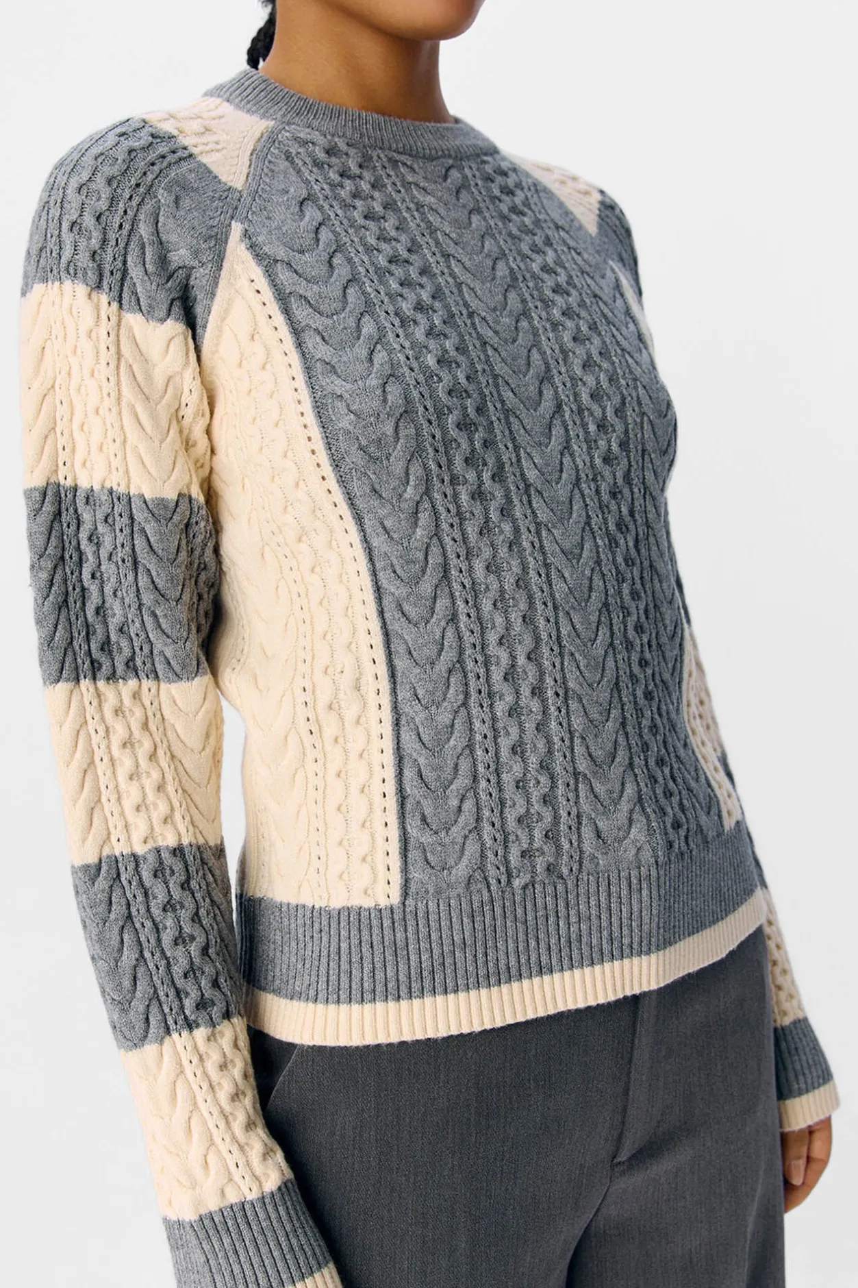 Object Jersey ochos bicolor Gris Discount