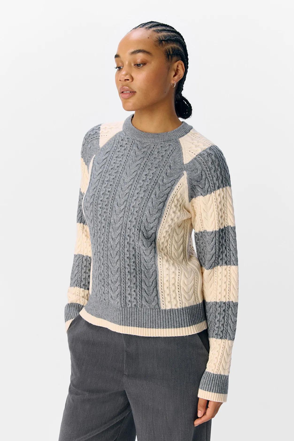 Object Jersey ochos bicolor Gris Discount