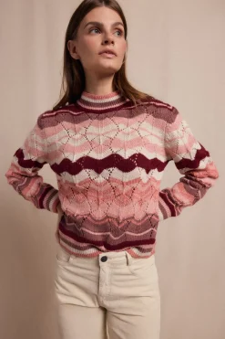 Slowlove Jersey ondas multicolor Estampado beige New