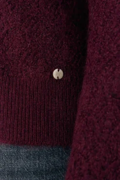 Pedro del Hierro Jersey oversize fantasía Burdeos Discount