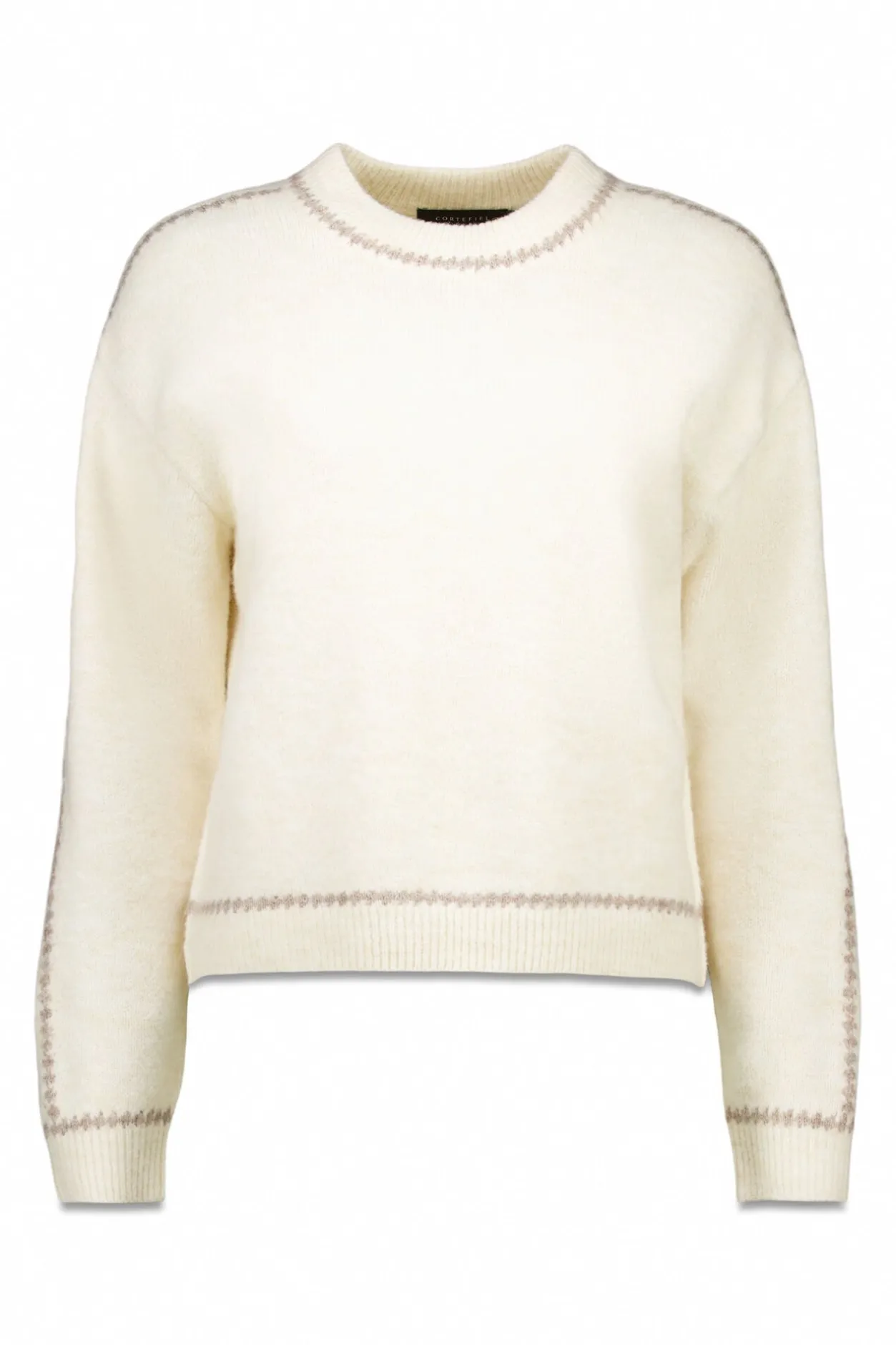 Cortefiel Jersey Perkins contrastes Marfil Clearance