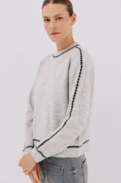 Cortefiel Jersey Perkins contrastes Gris Best