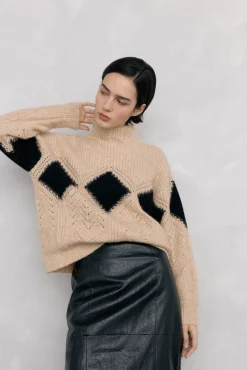 Pedro del Hierro Jersey perkins rombo fantasía Beige Outlet