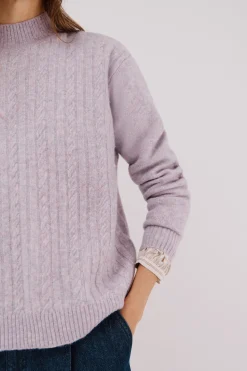 Cortefiel Jersey Perkins trenzas Lila Discount