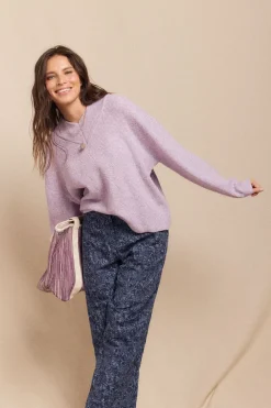 Slowlove Jersey perlado pico Lila