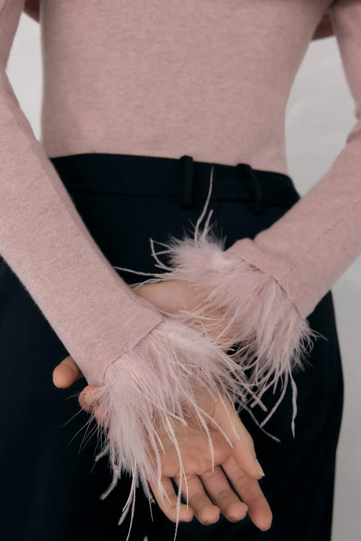 Pedro del Hierro Jersey plumas puño Rosa Outlet