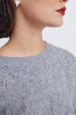 Springfield Jersey pointelle lurex gris Best