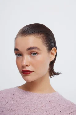 Springfield Jersey pointelle lurex rosa Outlet