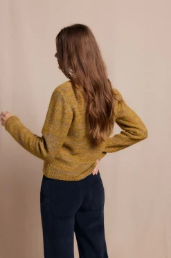 Slowlove Jersey polo jaspeado Dorado Outlet