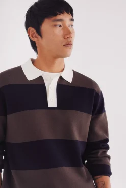 Springfield Jersey polo rayas anchas nude Hot