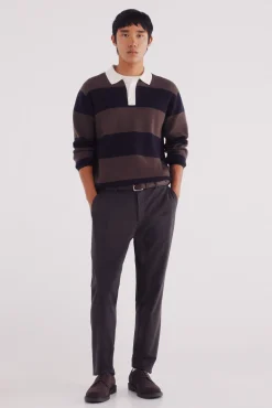 Springfield Jersey polo rayas anchas nude Hot