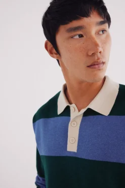 Springfield Jersey polo rayas anchas verde Hot