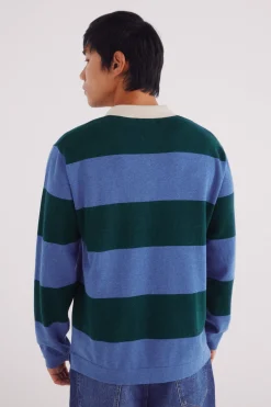 Springfield Jersey polo rayas anchas verde Hot