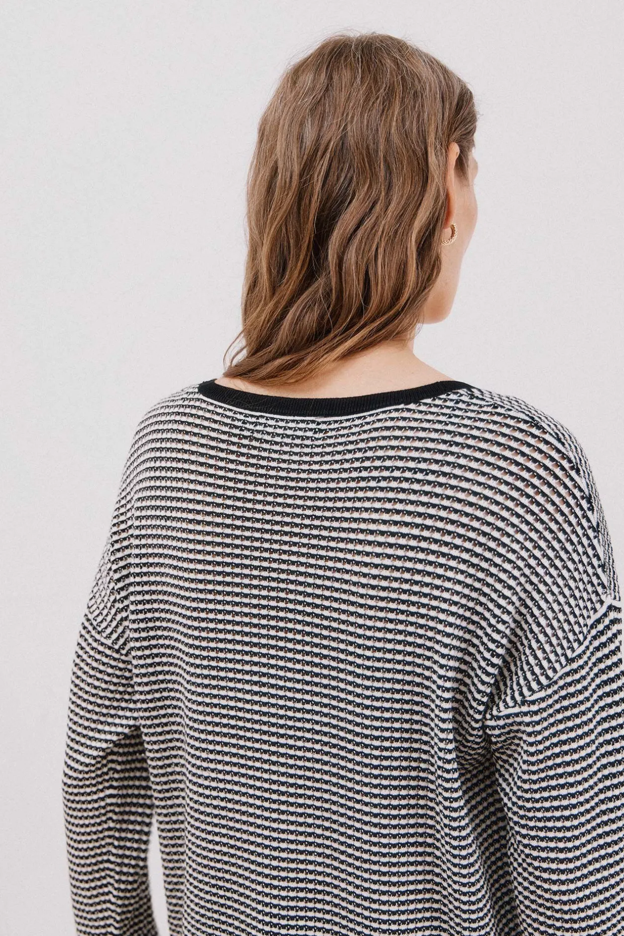 Cortefiel Jersey punto bicolor Negro Clearance