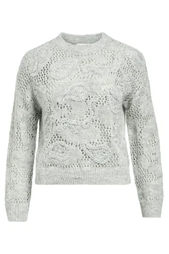 Object Jersey punto calado Gris Discount