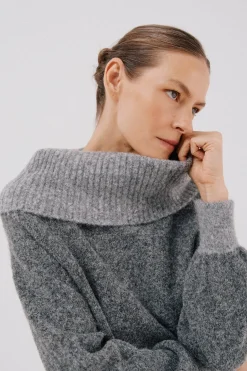 Cortefiel Jersey punto combinado Gris Clearance