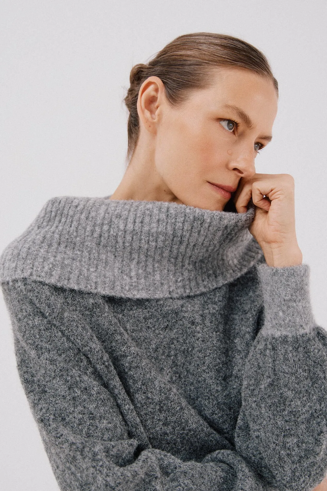 Cortefiel Jersey punto combinado Gris Clearance